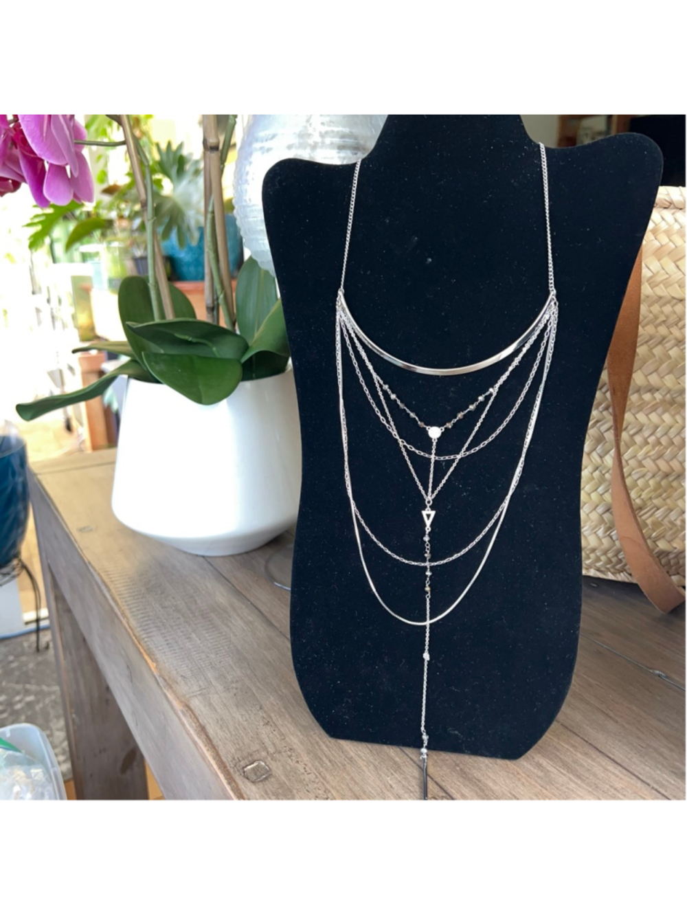 Express Layered Silver Necklace
